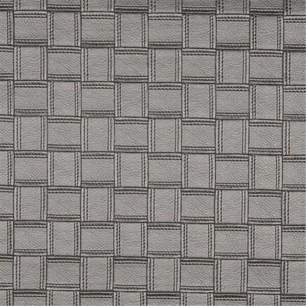 Designer Fabrics Designer Fabrics G696 54 in. Wide Silver; Metallic Basket Woven Upholstery Faux Leather G696 - main